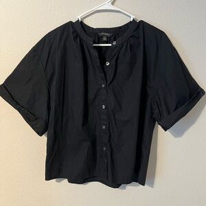 Banana Republic Black Button-Down Shirt